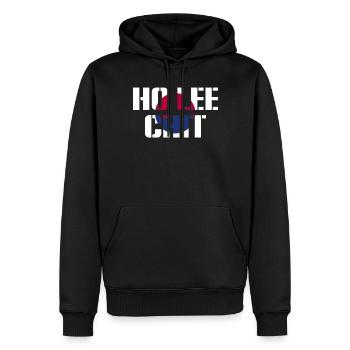 Ho Lee Chit Funny Corruption - Men’s Premium Organic Hoodie - black - Front - Nico (187cm)
