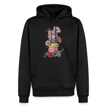 Macaron-liebhaber Macaron Baker - Männer Premium Bio Hoodie - Schwarz - Vorne - Nico (187cm)