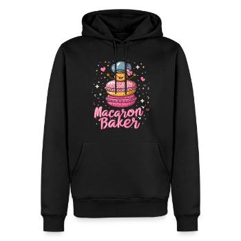 Macaron-liebhaber Macaron Baker - Männer Premium Bio Hoodie - Schwarz - Vorne - Nico (187cm)