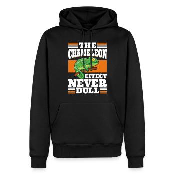 Cadeaux Caméléon - Sweat à capuche Premium bio Homme - noir - Devant - Nico (187cm)
