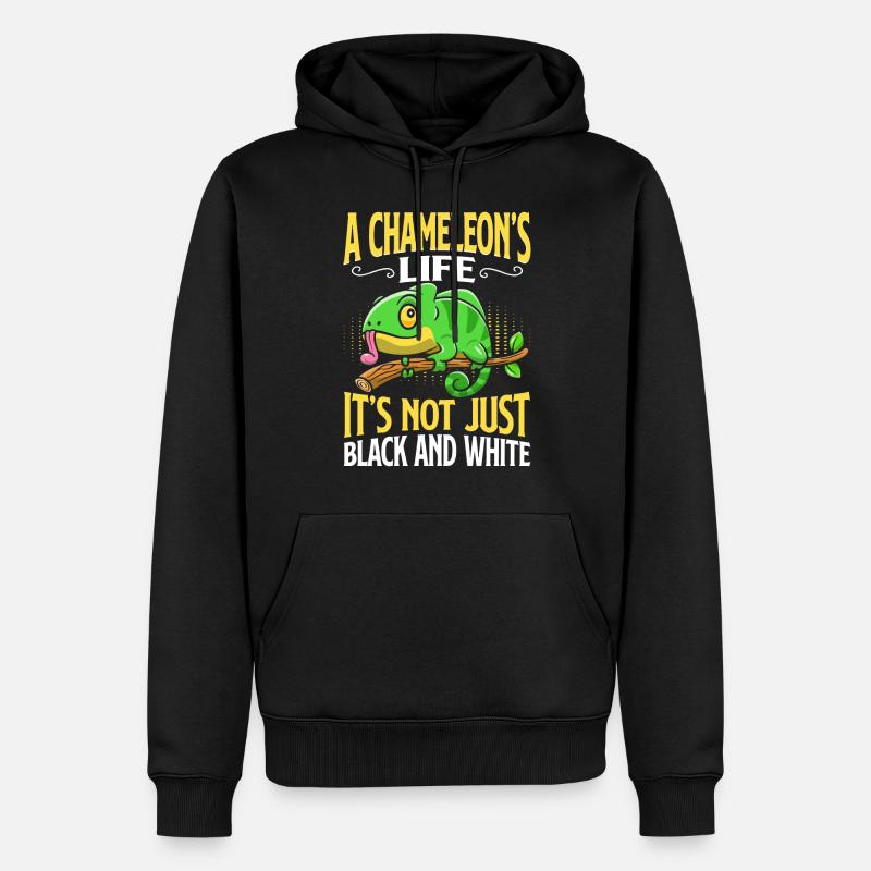 Cadeaux Caméléon - Sweat à capuche Premium bio Homme - noir