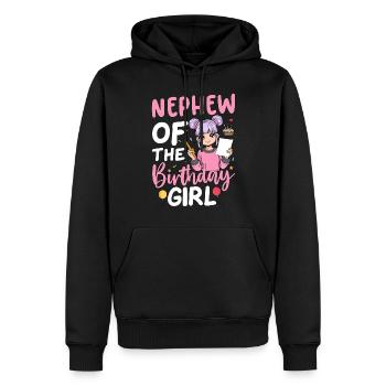 Nephew Of The Birthday Girl - Männer Premium Bio Hoodie - Schwarz - Vorne - Nico (187cm)