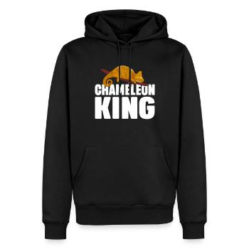 Chameleon Gifts - Männer Premium Bio Hoodie - Schwarz - Vorne - Nico (187cm)