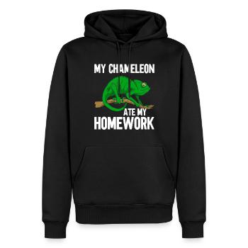 Chameleon Gifts - Men’s Premium Organic Hoodie - black - Front - Nico (187cm)