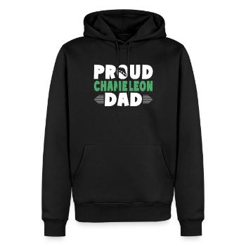 Cadeaux Caméléon - Sweat à capuche Premium bio Homme - noir - Devant - Nico (187cm)