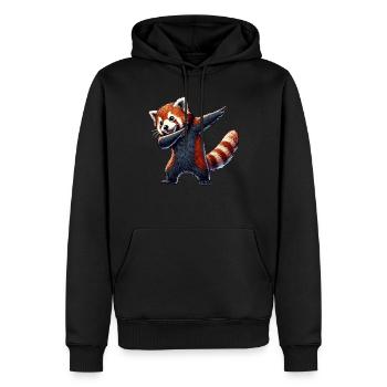Panda roux, Panda roux, Panda ours, Dabbing - Sweat à capuche Premium bio Homme - noir - Devant - Nico (187cm)