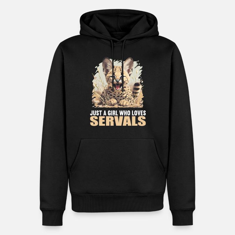 Servale Serval - Sweat à capuche Premium bio Homme - noir