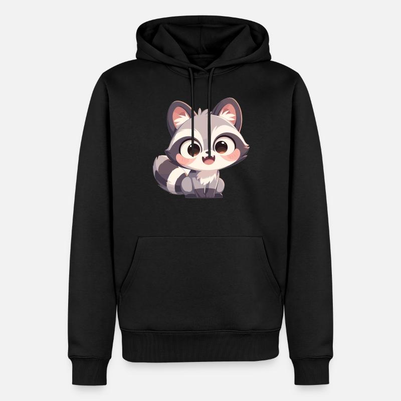 Ratons laveurs Raton laveur - Sweat à capuche Premium bio Homme - noir