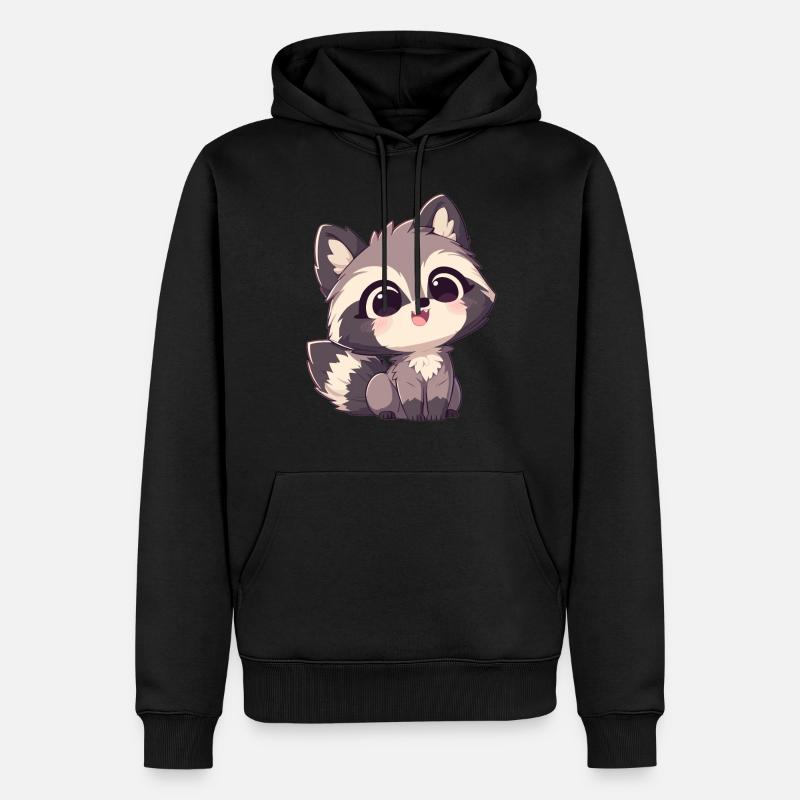 Ratons laveurs Raton laveur - Sweat à capuche Premium bio Homme - noir