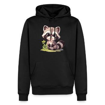 Ratons laveurs Raton laveur - Sweat à capuche Premium bio Homme - noir - Devant - Nico (187cm)