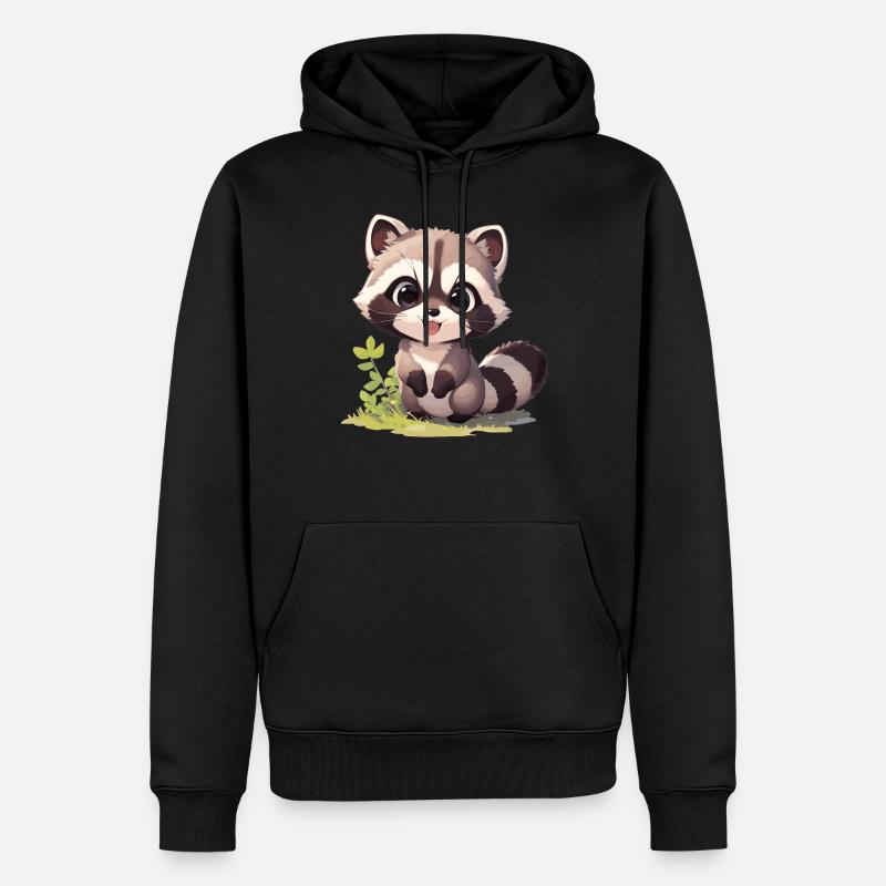 Ratons laveurs Raton laveur - Sweat à capuche Premium bio Homme - noir