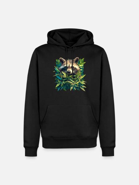 Waschbären Waschbär - Männer Premium Bio Hoodie - Schwarz