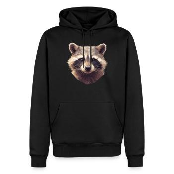 Ratons laveurs Raton laveur - Sweat à capuche Premium bio Homme - noir - Devant - Nico (187cm)