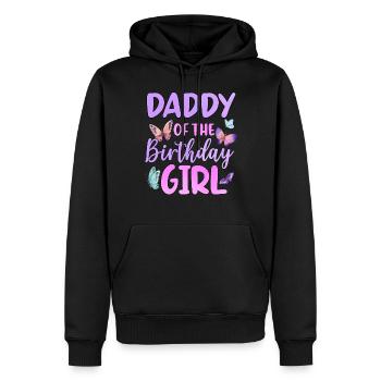 Daddy Of The Birthday Girl - Männer Premium Bio Hoodie - Schwarz - Vorne - Nico (187cm)