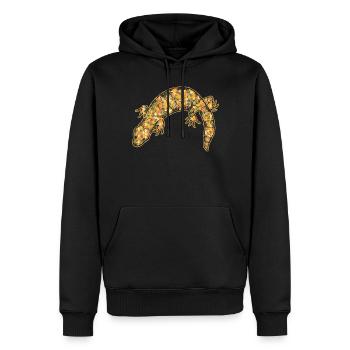 Gila Monster Geometric - Men’s Premium Organic Hoodie - black - Front - Nico (187cm)