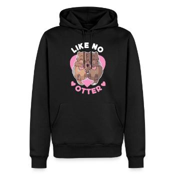Otter Pun Like No Otter - Männer Premium Bio Hoodie - Schwarz - Vorne - Nico (187cm)