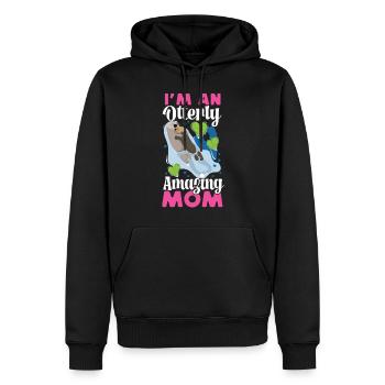 Otter Mom Pun I'm An Otterly - Männer Premium Bio Hoodie - Schwarz - Vorne - Nico (187cm)