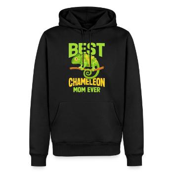 Cadeaux Caméléon - Sweat à capuche Premium bio Homme - noir - Devant - Nico (187cm)