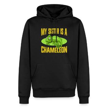 Chameleon Gifts - Men’s Premium Organic Hoodie - black - Front - Nico (187cm)