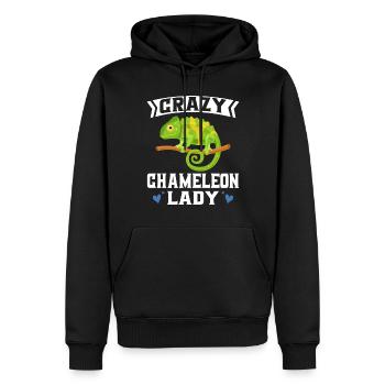 Chameleon Gifts - Männer Premium Bio Hoodie - Schwarz - Vorne - Nico (187cm)