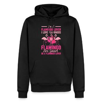 Pink Flamingo Les flamants roses sont intelligents Soyez un flamant rose - Sweat à capuche Premium bio Homme - noir - Devant - Nico (187cm)