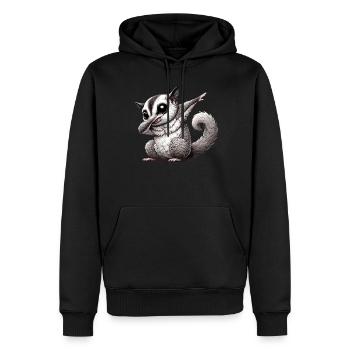 Kurzkopfgleitbeutler, Sugar Glider, Dabbing - Men’s Premium Organic Hoodie - black - Front - Nico (187cm)