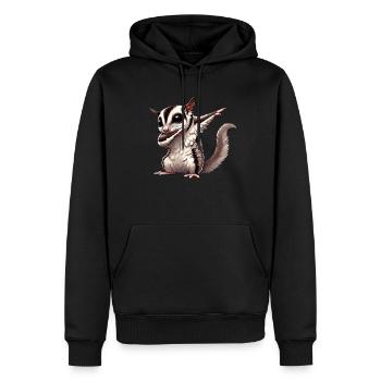 Kurzkopfgleitbeutler, Sugar Glider, Dabbing - Men’s Premium Organic Hoodie - black - Front - Nico (187cm)