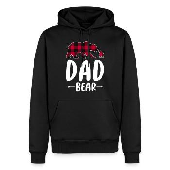 Dad Bear - Men’s Premium Organic Hoodie - black - Front - Nico (187cm)