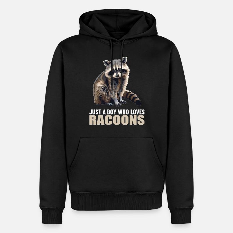 Waschbären Waschbär - Männer Premium Bio Hoodie - Schwarz