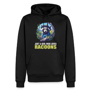 Ratons laveurs Raton laveur - Sweat à capuche Premium bio Homme - noir - Devant - Nico (187cm)
