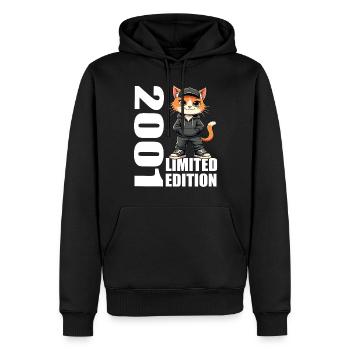 Limited Edition 2001 Geburtstag 2001 Geboren - Männer Premium Bio Hoodie - Schwarz - Vorne - Nico (187cm)