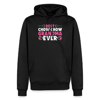 Cadeaux Chow Chow - Sweat à capuche Premium bio Homme - noir - Devant - Nico (187cm)