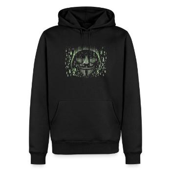 Hacker Programmierer Programmieren Informatiker - Männer Premium Bio Hoodie - Schwarz - Vorne - Nico (187cm)