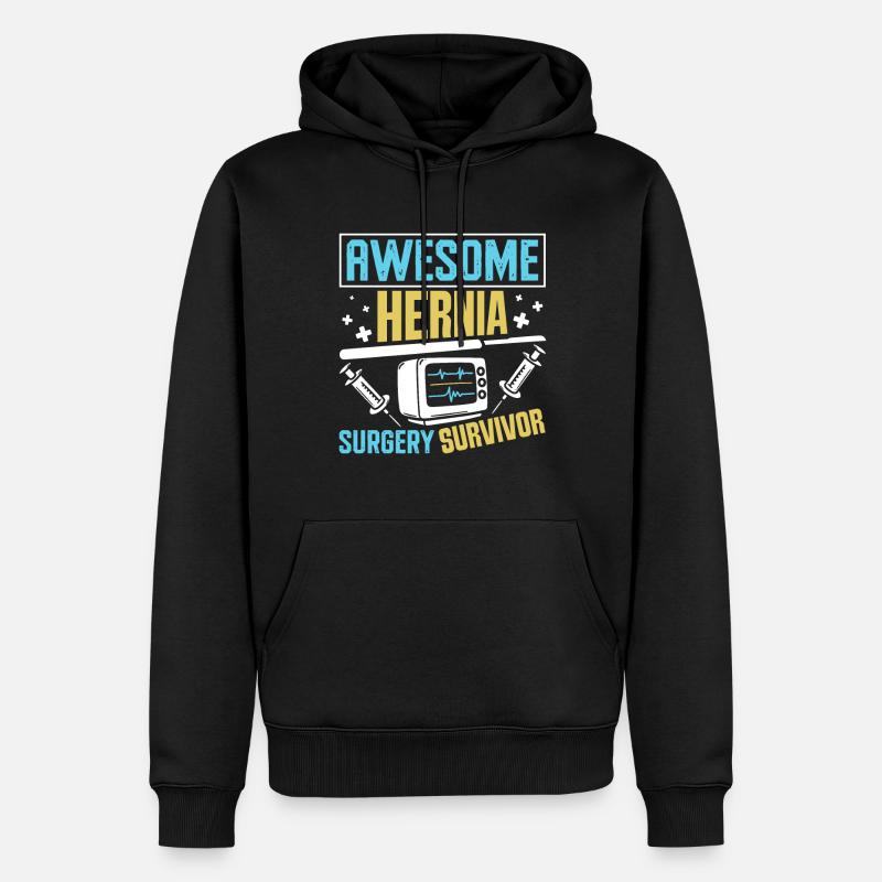 Hernia Surgery - Männer Premium Bio Hoodie - Schwarz