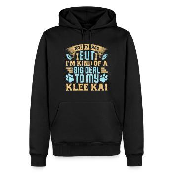 Trèfle d’Alaska Kai - Sweat à capuche Premium bio Homme - noir - Devant - Nico (187cm)