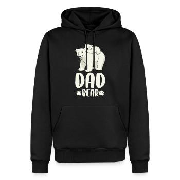 Dad Bear - Men’s Premium Organic Hoodie - black - Front - Nico (187cm)