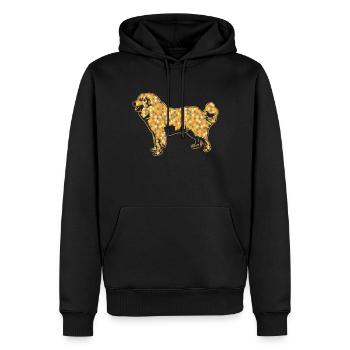 Great Pyrenees Geometric - Men’s Premium Organic Hoodie - black - Front - Nico (187cm)
