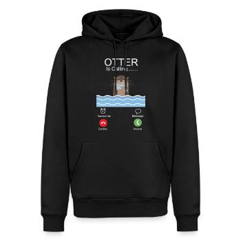 Otter Phone Display Otter Is - Männer Premium Bio Hoodie - Schwarz - Vorne - Nico (187cm)