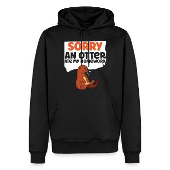 Otter Sorry An Otter Ate My - Männer Premium Bio Hoodie - Schwarz - Vorne - Nico (187cm)