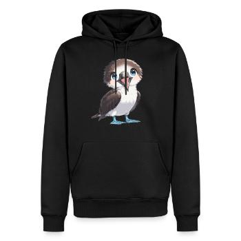 Fou à pieds bleus - Sweat à capuche Premium bio Homme - noir - Devant - Nico (187cm)