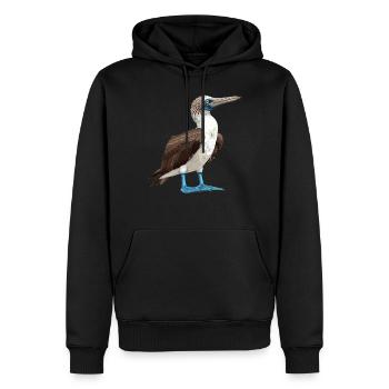 Fou à pieds bleus - Sweat à capuche Premium bio Homme - noir - Devant - Nico (187cm)