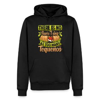 Tequenos Vénézuélien - Sweat à capuche Premium bio Homme - noir - Devant - Nico (187cm)