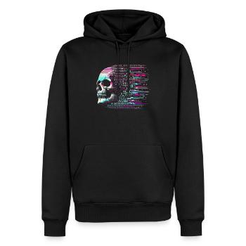 Hacker Programmierer Programmieren Informatik - Männer Premium Bio Hoodie - Schwarz - Vorne - Nico (187cm)