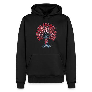Généalogie Généalogie Généalogie Suisse - Sweat à capuche Premium bio Homme - noir - Devant - Nico (187cm)