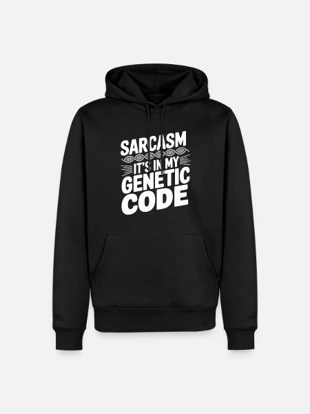 Sarcasm Genes DNA Genetics - Men’s Premium Organic Hoodie - black
