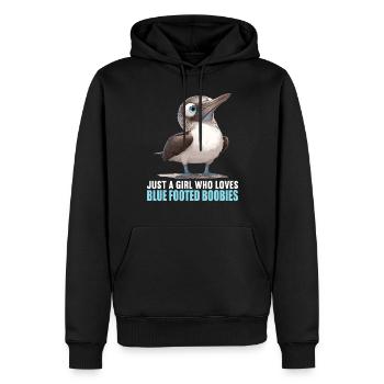 Blaufußtölpel - Männer Premium Bio Hoodie - Schwarz - Vorne - Nico (187cm)