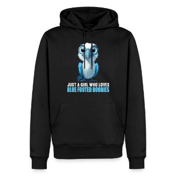 Fou à pieds bleus - Sweat à capuche Premium bio Homme - noir - Devant - Nico (187cm)
