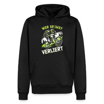 Mountainbiker Fahrradliebhaber Radfahrer Radfahren - Männer Premium Bio Hoodie - Schwarz - Vorne - Nico (187cm)