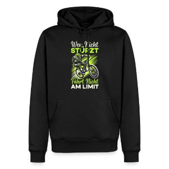 Mountainbiker Fahrradliebhaber Radfahrer Radfahren - Männer Premium Bio Hoodie - Schwarz - Vorne - Nico (187cm)