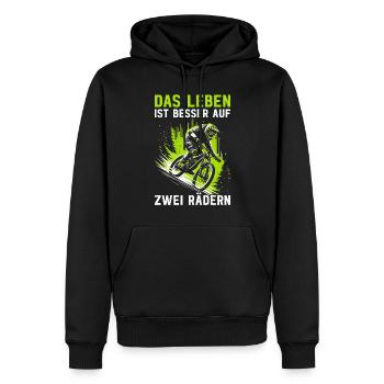 Mountainbiker Fahrradliebhaber Radfahrer Radfahren - Männer Premium Bio Hoodie - Schwarz - Vorne - Nico (187cm)
